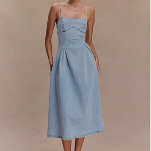 Meshki Harlyn Denim A-Line dress Size Medium